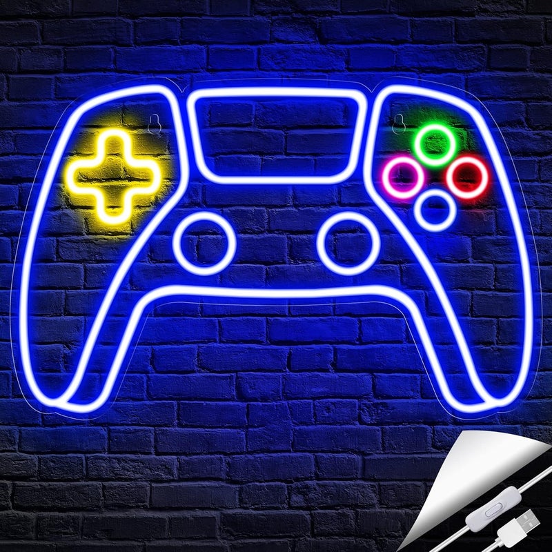 Kavaas Gamer Neon Sign, Neon Controller Sign for Gaming Room Decor - Gaming Neon Sign for Teen Boys Room Decor - Best Gamer Gifts for Teenage Boys, Kids - Image 1